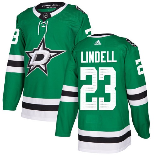 Adidas Stars #23 Esa Lindell Green Home Authentic Stitched NHL Jersey